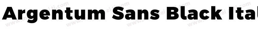 Argentum Sans Black Italic字体转换